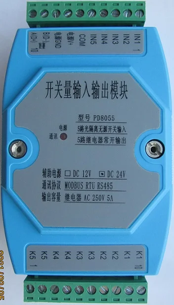 Switching value acquisition IO module relay output control board MODBUS protocol 485 networking 
Switching value acquisition IO module relay output control board MODBUS protocol 485 networking