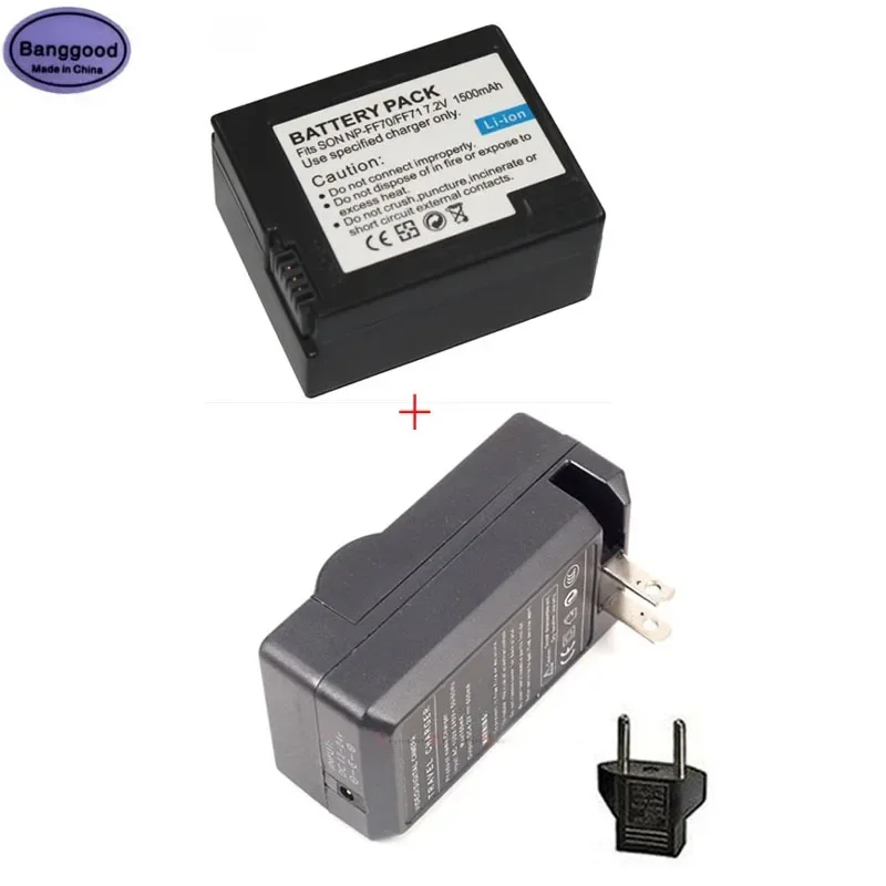 

7.4V 1400mAh NP-FF50 NP-FF51 NPFF50 NPFF51 Camera Battery + AC Charger For Sony DCR-HC1000 IP1 IP210 IP220 IP45 IP5 IP55 PC106