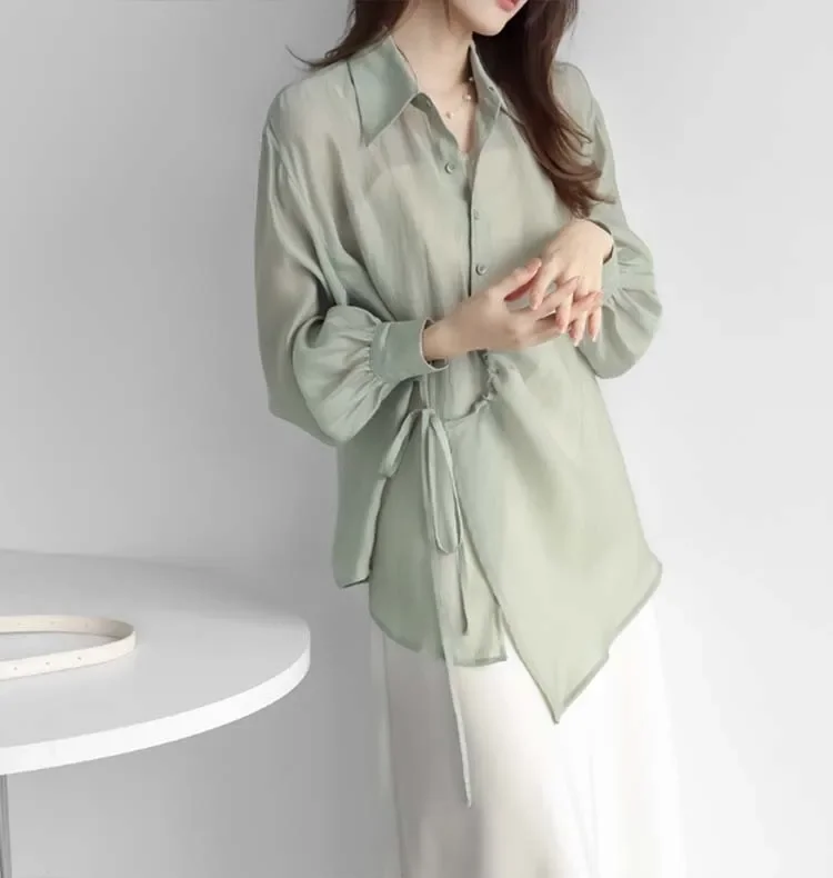 Women's Shirt Long Sleeve Spring and Summer Sun Protection Diagonal Design Transparent Sun Protection Shirt
Women's Shirt Long Sleeve Spring and Summer Sun Protection Diagonal Design Transparent Sun Protection Shirt