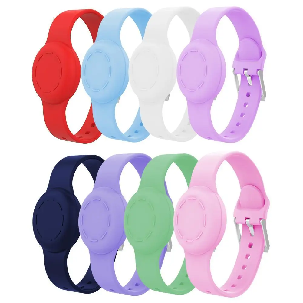 

Waterproof Bracelet Kids Protective Case Wristband for Airtag Silicone Watch Bands Anti-dropping Wristband Multiple Colors