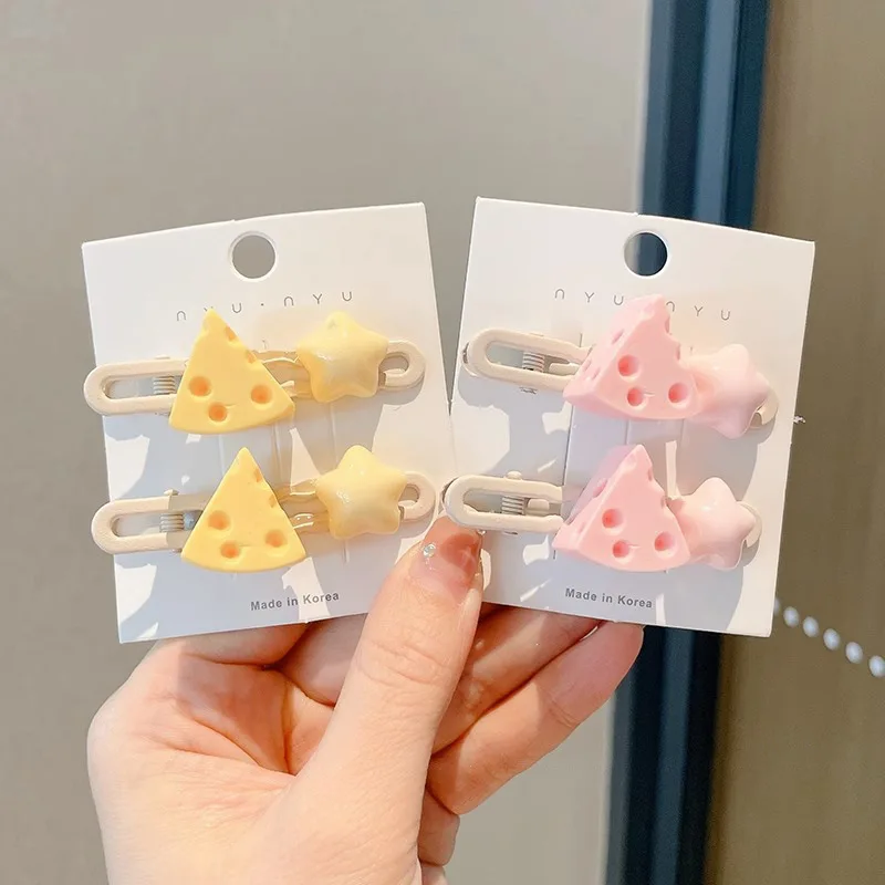 2-Piece Pink Yellow Acrylic Cheese Stars Women Children's Fashion Hair Clips For Cute Girls Handmade Hairpin Headdress Wholesale
2-Piece Pink Yellow Acrylic Cheese Stars Women Children's Fashion Hair Clips For Cute Girls Handmade Hairpin Headdress Wholesale