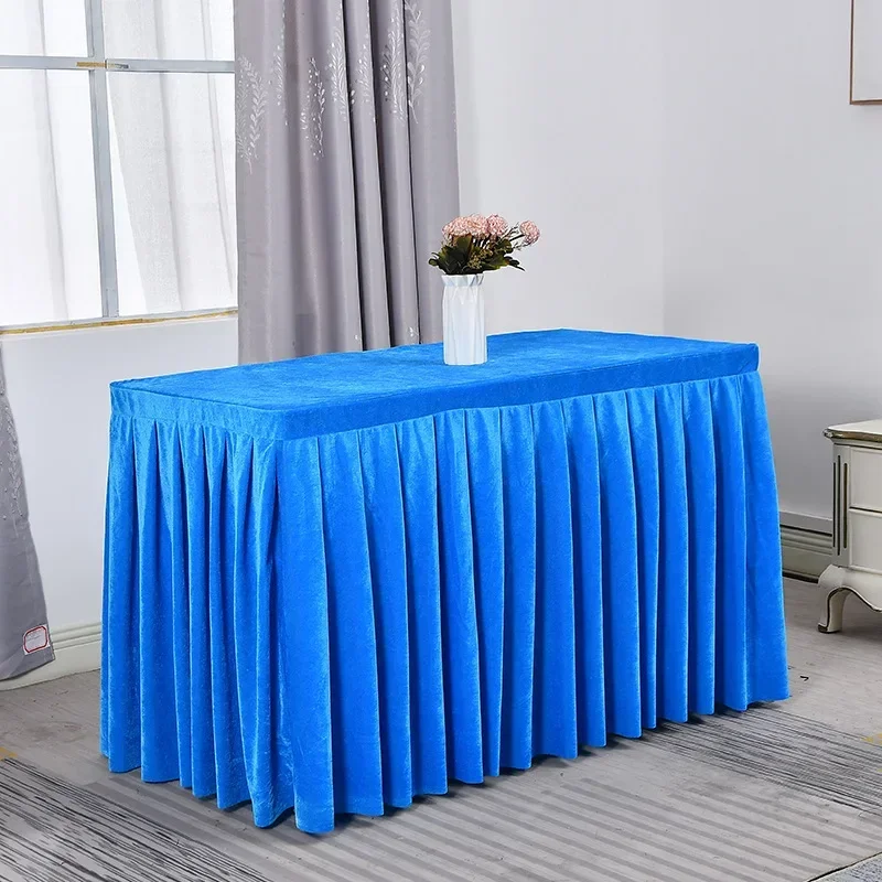Conference tablecloth Gold Velvet Rectangular Office exhibition table cover simple gray22
Conference tablecloth Gold Velvet Rectangular Office exhibition table cover simple gray22