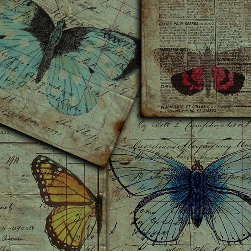 Large size vintage style backing materials hand account stickers butterfly English newspapers bills old books planner stickers
Large size vintage style backing materials hand account stickers butterfly English newspapers bills old books planner stickers