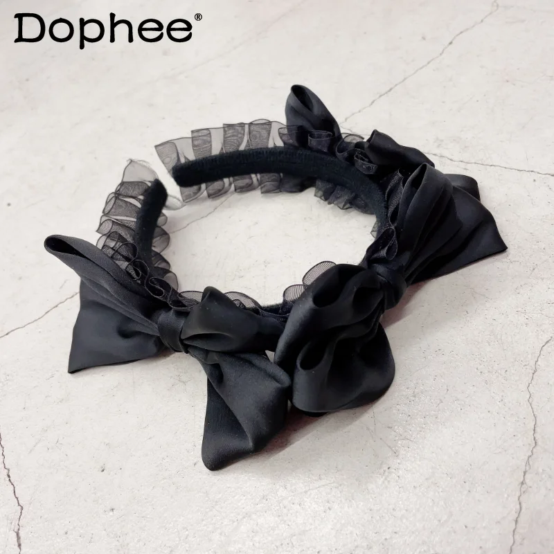 Customized Japanese Style Sweet Lady Cute Dark Big Bownot Y2k Headband Hair Accessories Ornament Female Cool Apparel Accessories
Customized Japanese Style Sweet Lady Cute Dark Big Bownot Y2k Headband Hair Accessories Ornament Female Cool Apparel Accessories