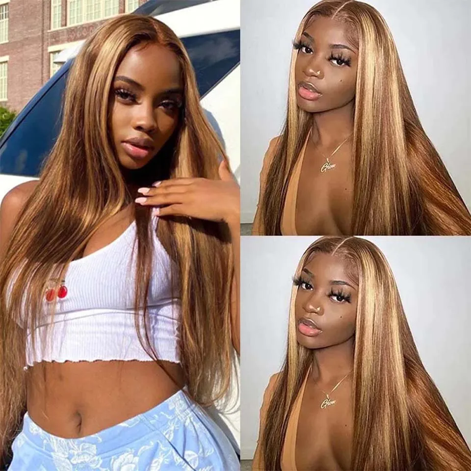 Straight Highlight Wig 13X4/13X6 Brown Lace Front Human Hair Wig For Women Pre Plucked Lace Frontal Wigs Colored Human Hair Wigs
Straight Highlight Wig 13X4/13X6 Brown Lace Front Human Hair Wig For Women Pre Plucked Lace Frontal Wigs Colored Human Hair Wigs
