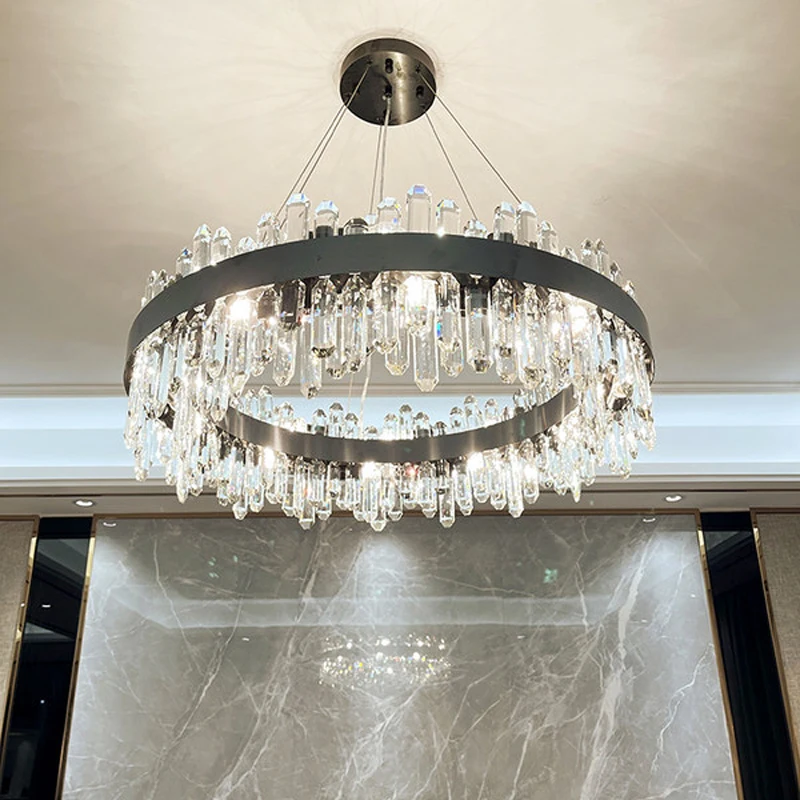 Luxury Modern Chandelier Lighting Living Room Black Round Crystal LED Light Home Decor Dining Room Luster Bedroom Hanging Lamp
Luxury Modern Chandelier Lighting Living Room Black Round Crystal LED Light Home Decor Dining Room Luster Bedroom Hanging Lamp