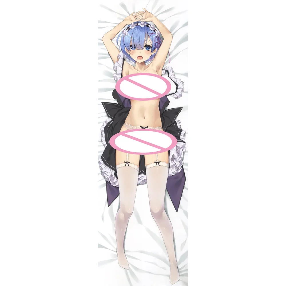 

レム Dakimakura Anime Re:Life in a different world from zero Collection Split Leg Adult Pillows Cover with Holes Life-size Body