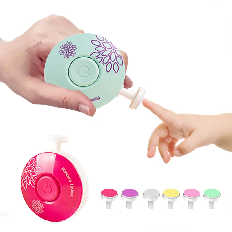 

Electric Baby Nail Trimmer Kid Nail Polisher Tool Infant Manicure Scissors Baby Nail Clipper Cutter Baby Hygiene Kit For Newborn