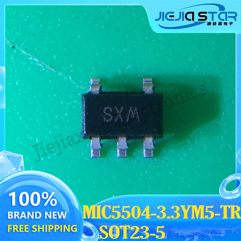 

MIC5504-3.3 MIC5504-3.3YM5 Parts Mark WXS SOT-23-5 Low Dropout Linear Regulator IC New Original Electronics