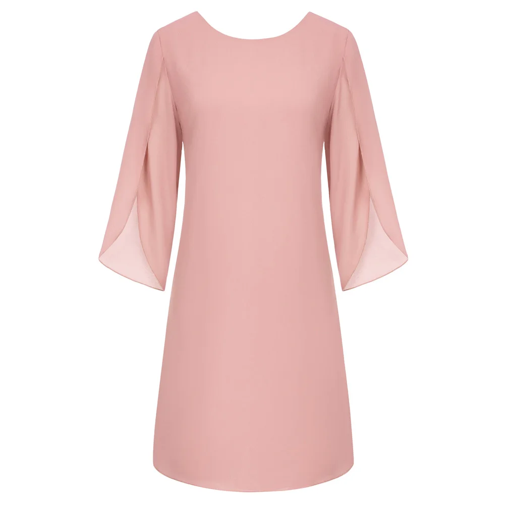 GK Dresses For Women 2023 Luxury Chiffon Dress Casual Party 3/4 Petal Sleeve Crew Neck V-Back Zip Up Straight Midi Dress
GK Dresses For Women 2023 Luxury Chiffon Dress Casual Party 3/4 Petal Sleeve Crew Neck V-Back Zip Up Straight Midi Dress