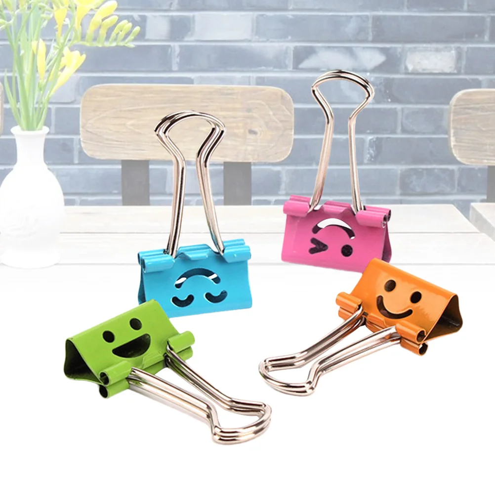 40/80pcs Binder Clips Smile Face File Paper Clip Document File Paper Clamp Office School Stationery Supplies
40/80pcs Binder Clips Smile Face File Paper Clip Document File Paper Clamp Office School Stationery Supplies