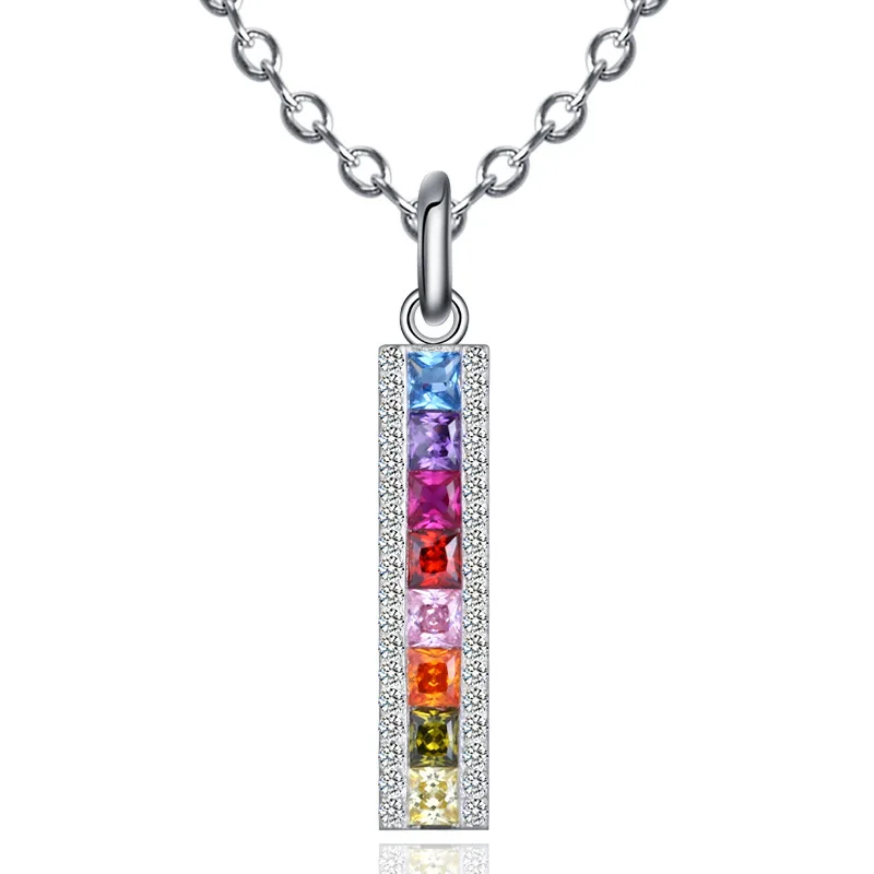 Korean Fashion Rainbow Necklace Colorful Crystal Zircon Pendant Combination Jewelry Free Shipping
Korean Fashion Rainbow Necklace Colorful Crystal Zircon Pendant Combination Jewelry Free Shipping
