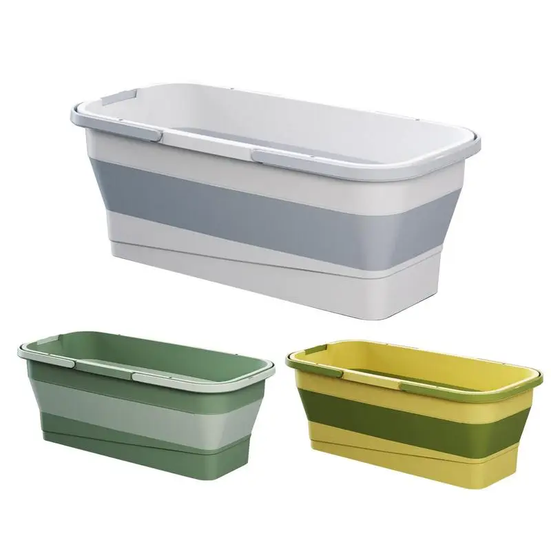 

Foldable Water Pail Silicone Folding Bucket Portable Folding Cleaning MopBucket Multifunctional Large Washing Tub Laundry Basket