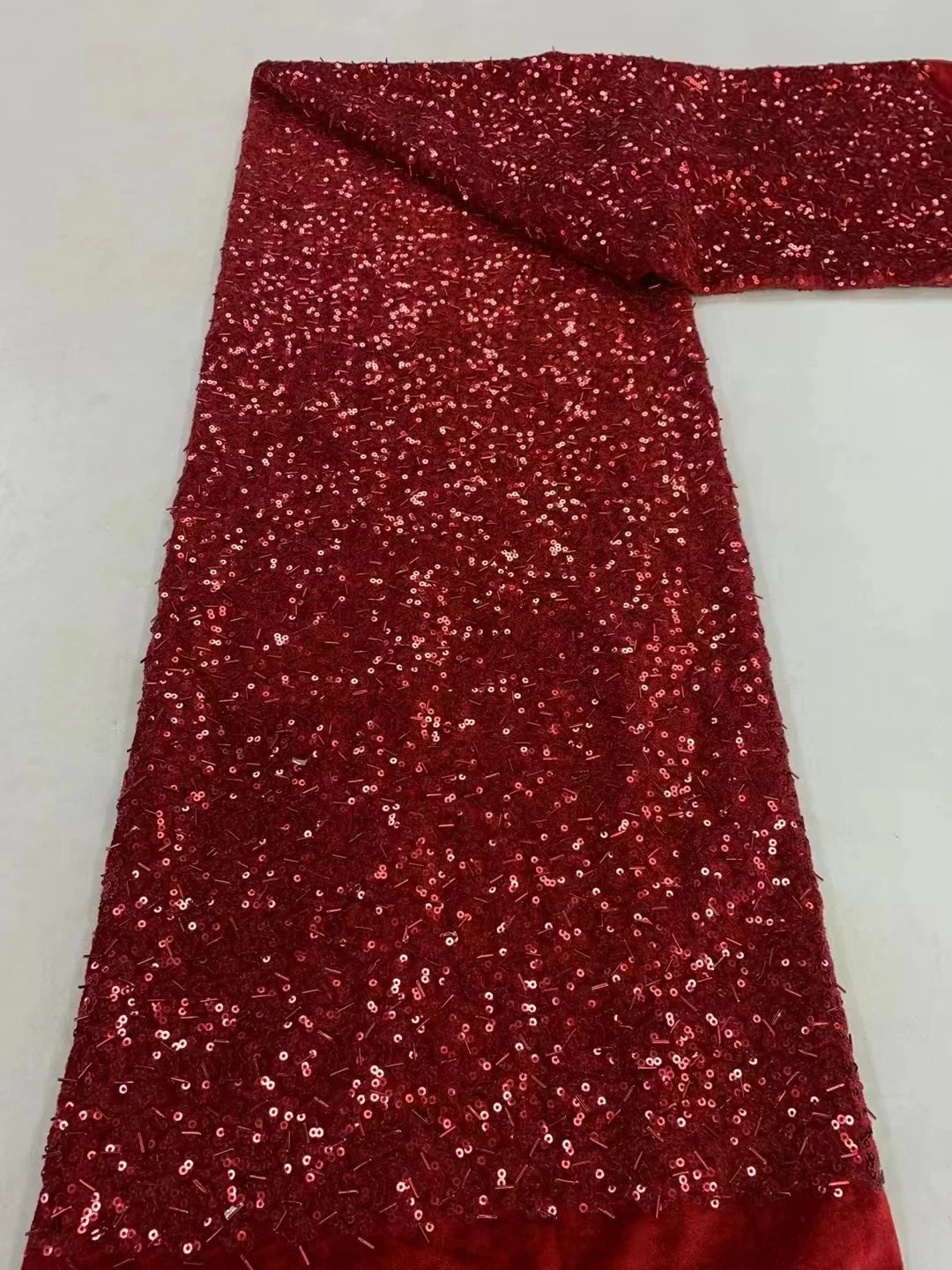 African Velvet Lace Embroidery Wine Sequins Net 2023 High Quality French Prom Fabric For Sew Wedding Dress Clothes
African Velvet Lace Embroidery Wine Sequins Net 2023 High Quality French Prom Fabric For Sew Wedding Dress Clothes