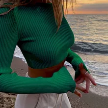 women clothing O-Neck Short knitted Streetwear pullover sweater women long sleeve spring autumn solid basic women tops 
women clothing O-Neck Short knitted Streetwear pullover sweater women long sleeve spring autumn solid basic women tops