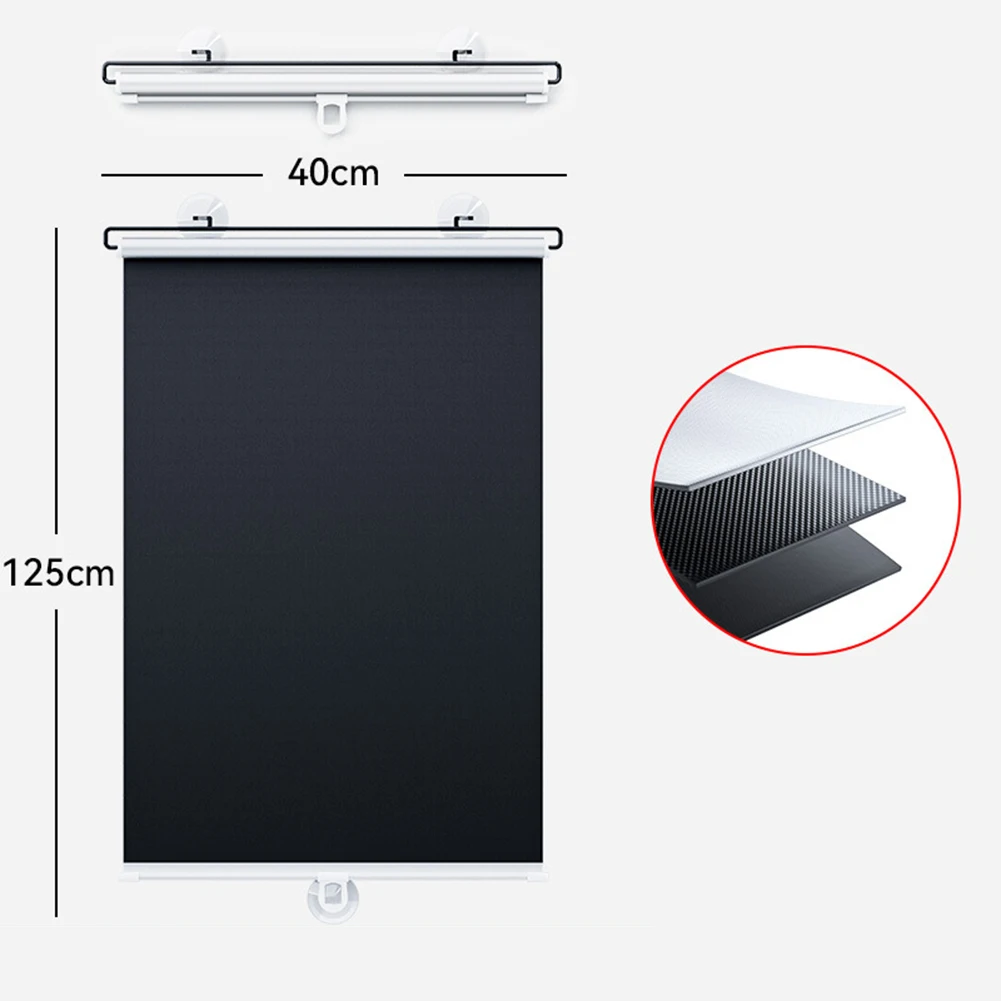1pc 40*125cm Car Sunshade Roller Shades Titanium Silver Cloth + 3pcs Universal Fitment Suction Cups Metal Rod
1pc 40*125cm Car Sunshade Roller Shades Titanium Silver Cloth + 3pcs Universal Fitment Suction Cups Metal Rod