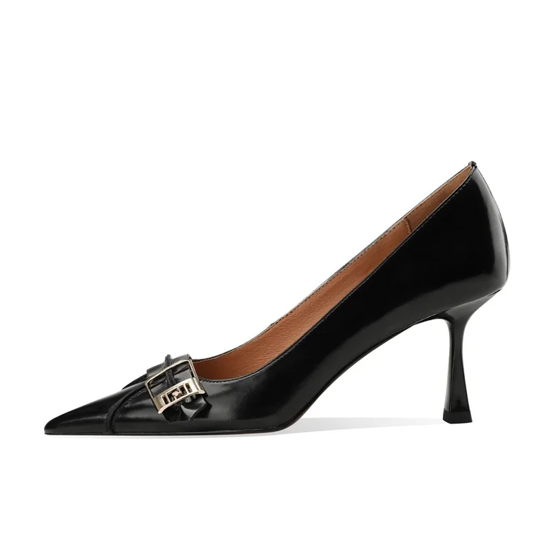 sexy thin high heels genuine leather women shoes pumps fashion metal buckle pointed toe shoes woman nude pumps party basic shoes
sexy thin high heels genuine leather women shoes pumps fashion metal buckle pointed toe shoes woman nude pumps party basic shoes