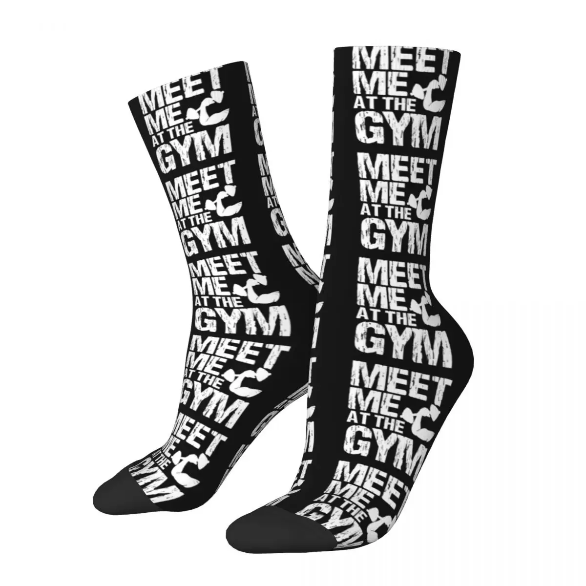 

Motivational Meet Me At The Gym Socks Male Mens Women Summer Stockings Polyester