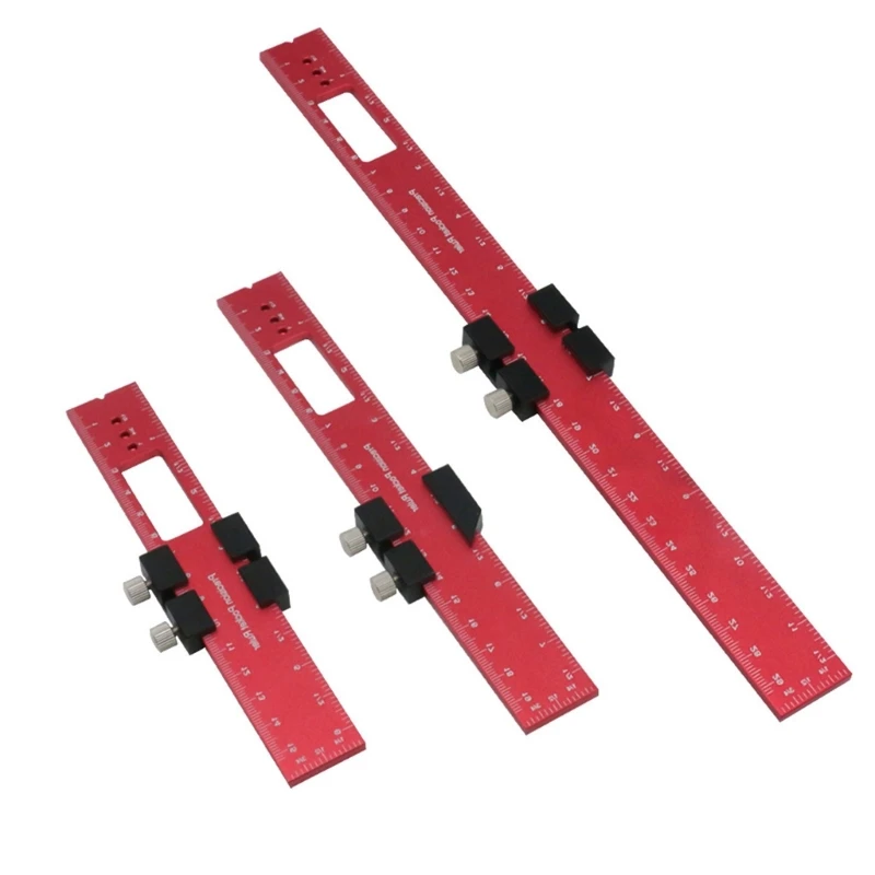 

Slide Stop Marking Ruler Metric Inch Measuring Wood Working Scribing Ruler Gift