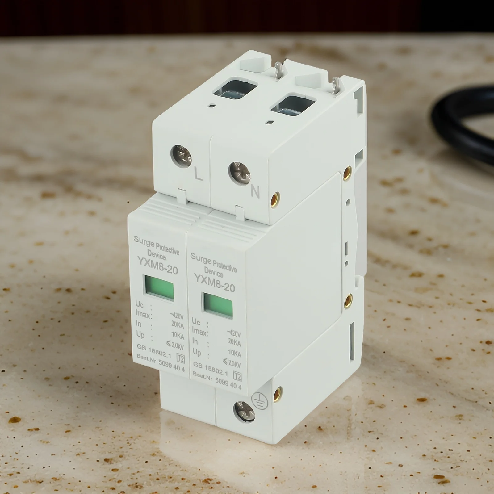New Practical Distribution Box Surge Protector Protective Device 10KA-20KA 36mmx90mm 420VAC Flame Retardant PC
New Practical Distribution Box Surge Protector Protective Device 10KA-20KA 36mmx90mm 420VAC Flame Retardant PC