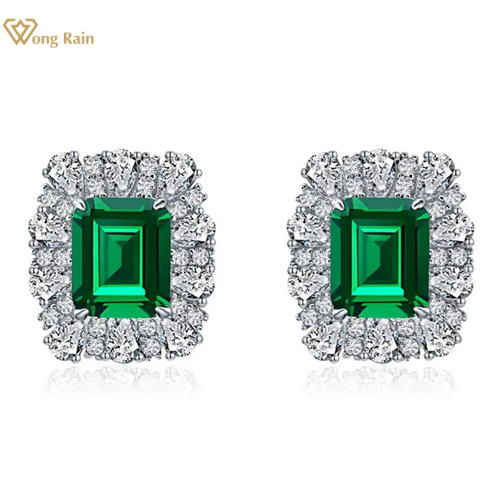 Wong Rain Vintage 925 Sterling Silver Lab Emerald High Carbon Diamonds Gemstone Women Ear Studs Earrings Fine Jewelry Wholesale
Wong Rain Vintage 925 Sterling Silver Lab Emerald High Carbon Diamonds Gemstone Women Ear Studs Earrings Fine Jewelry Wholesale