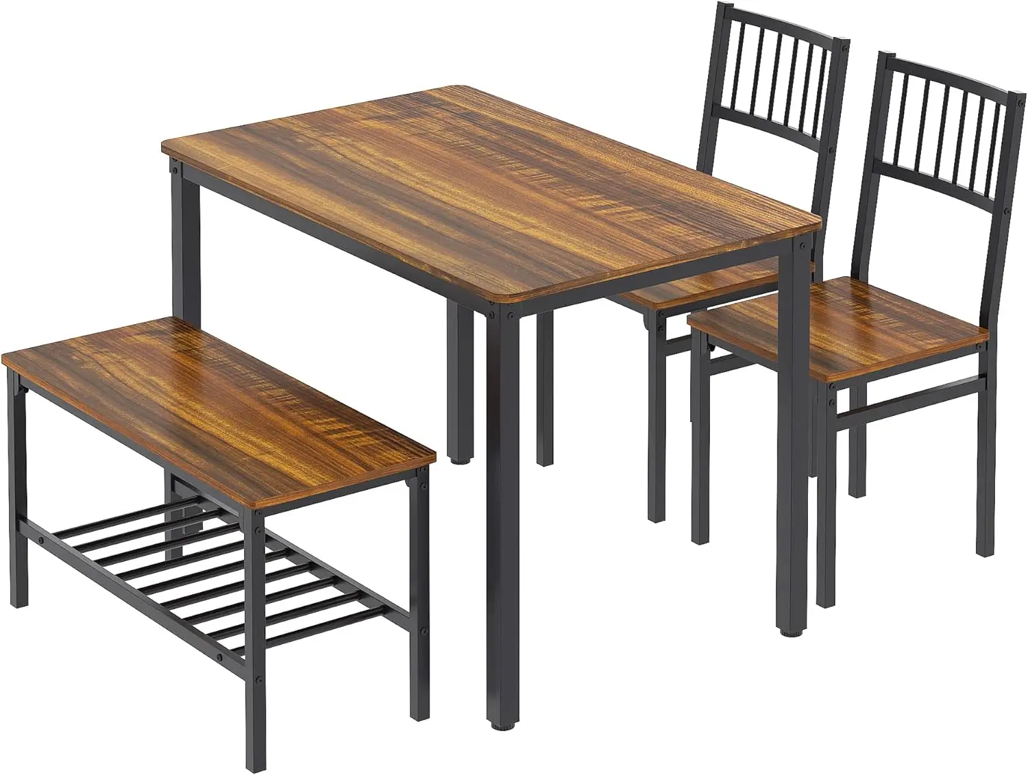 Teraves Dining Table Set for 4/Computer Desk,Kitchen Table with 2 Chairs and a Bench,Table and Chairs Dining Room Set 4
Teraves Dining Table Set for 4/Computer Desk,Kitchen Table with 2 Chairs and a Bench,Table and Chairs Dining Room Set 4