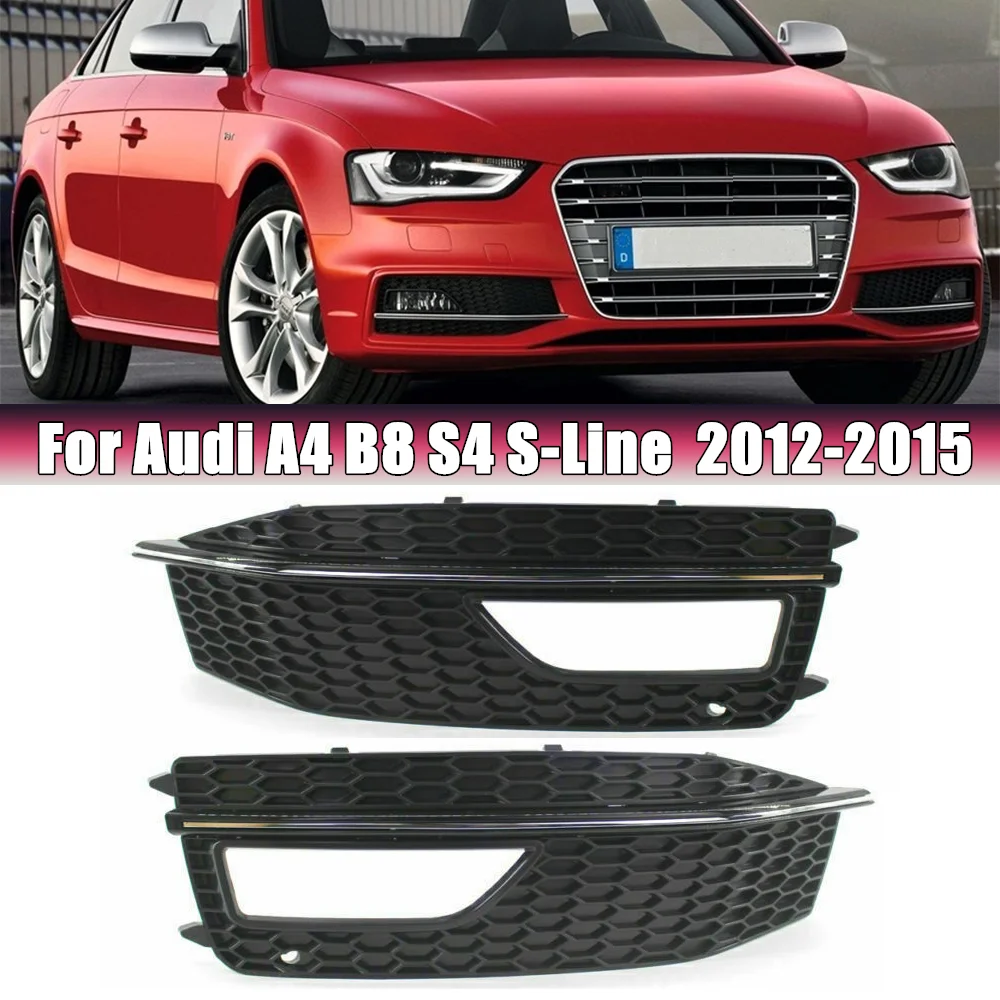 RS4 Style Car Front Bumper Fog Light Lamp Cover Grille GrillFor Audi A4 B8.5 S-line S4 2013 2014 2015
RS4 Style Car Front Bumper Fog Light Lamp Cover Grille GrillFor Audi A4 B8.5 S-line S4 2013 2014 2015