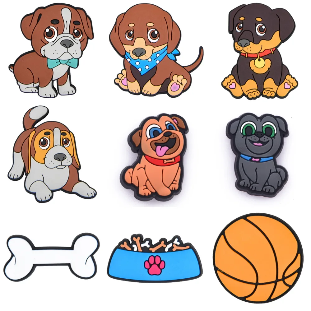 1pcs Cute Puppy Croc Charms Bone Basketball Rugby Dog Shoe Decorations for Clogs Sandals Wristband Accessories Kids Party Gifts
1pcs Cute Puppy Croc Charms Bone Basketball Rugby Dog Shoe Decorations for Clogs Sandals Wristband Accessories Kids Party Gifts