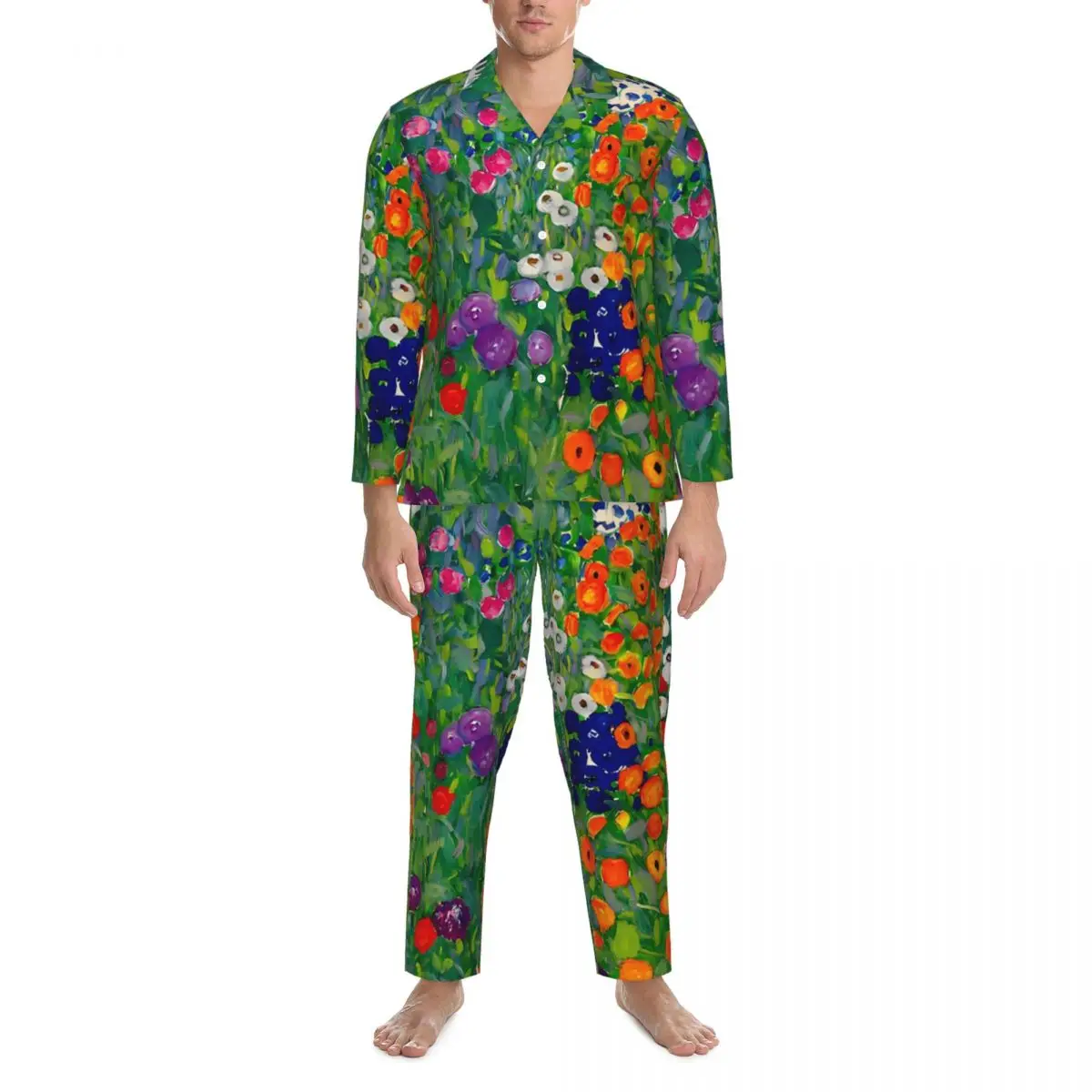 Pajamas Mens Gustav Klimt Art Night Sleepwear Cottage Garden 2 Pieces Casual Pajamas Set Long-Sleeve Cute Oversized Home Suit
Pajamas Mens Gustav Klimt Art Night Sleepwear Cottage Garden 2 Pieces Casual Pajamas Set Long-Sleeve Cute Oversized Home Suit
