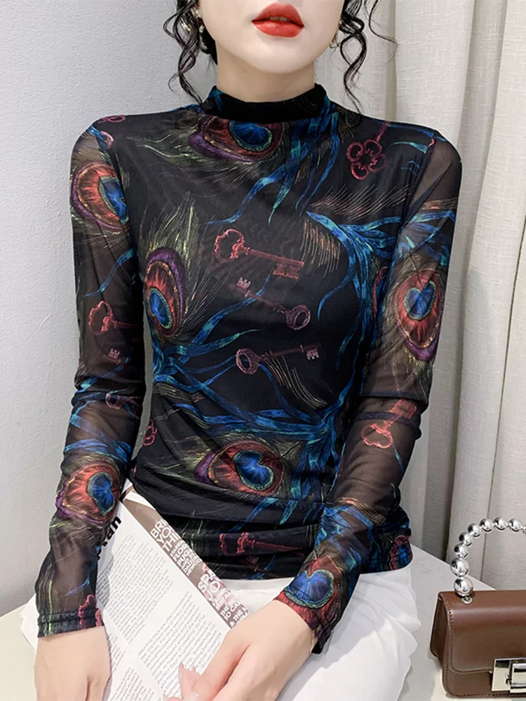 Winsleter Streetwear Sexy Tshirt Long Sleeve Tees Women Turtleneck Printing Slim Mesh Top Autumn Winter T37071JM
Winsleter Streetwear Sexy Tshirt Long Sleeve Tees Women Turtleneck Printing Slim Mesh Top Autumn Winter T37071JM