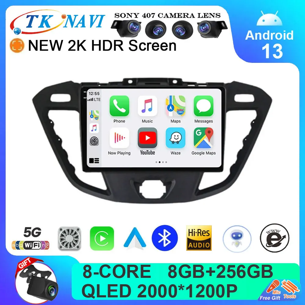 Android 13 Car Radio For Ford Transit Tourneo Custom 2016 - 2020 DSP Multimedia Player Auto Carplay 4G WIFI BT GPS No 2 Din DVD
Android 13 Car Radio For Ford Transit Tourneo Custom 2016 - 2020 DSP Multimedia Player Auto Carplay 4G WIFI BT GPS No 2 Din DVD