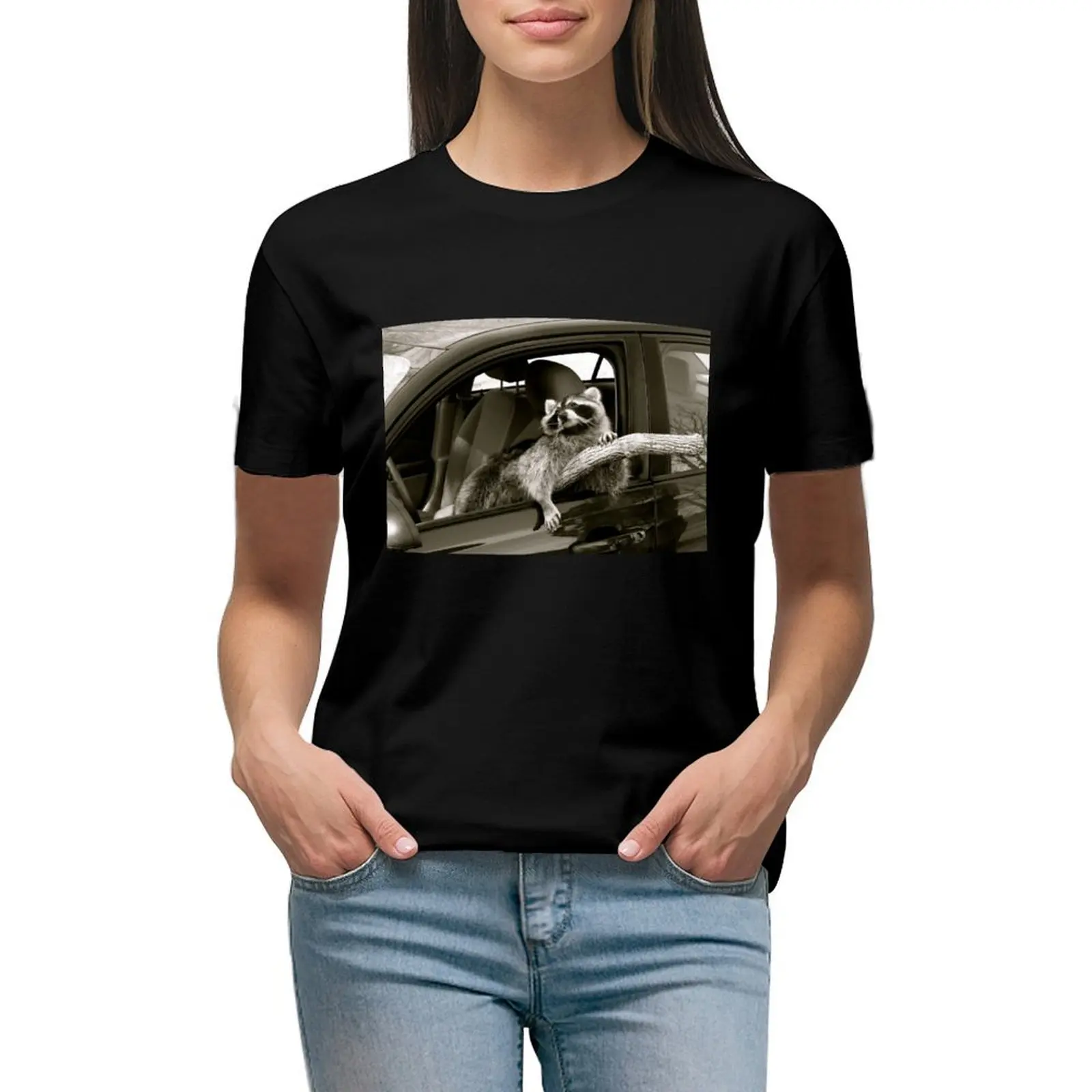 This Raccoon Can Totally Drive T-shirt Short sleeve tee summer tops Aesthetic clothing Women t-shirts
This Raccoon Can Totally Drive T-shirt Short sleeve tee summer tops Aesthetic clothing Women t-shirts