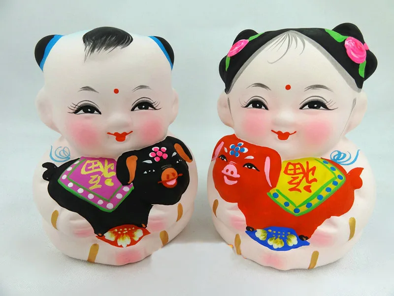 1 Pair Clay Figurines Fu Dolls Boy Girl A FU Handmade Chinese Specialty Birthday Wedding Exquisite Gift Box
1 Pair Clay Figurines Fu Dolls Boy Girl A FU Handmade Chinese Specialty Birthday Wedding Exquisite Gift Box