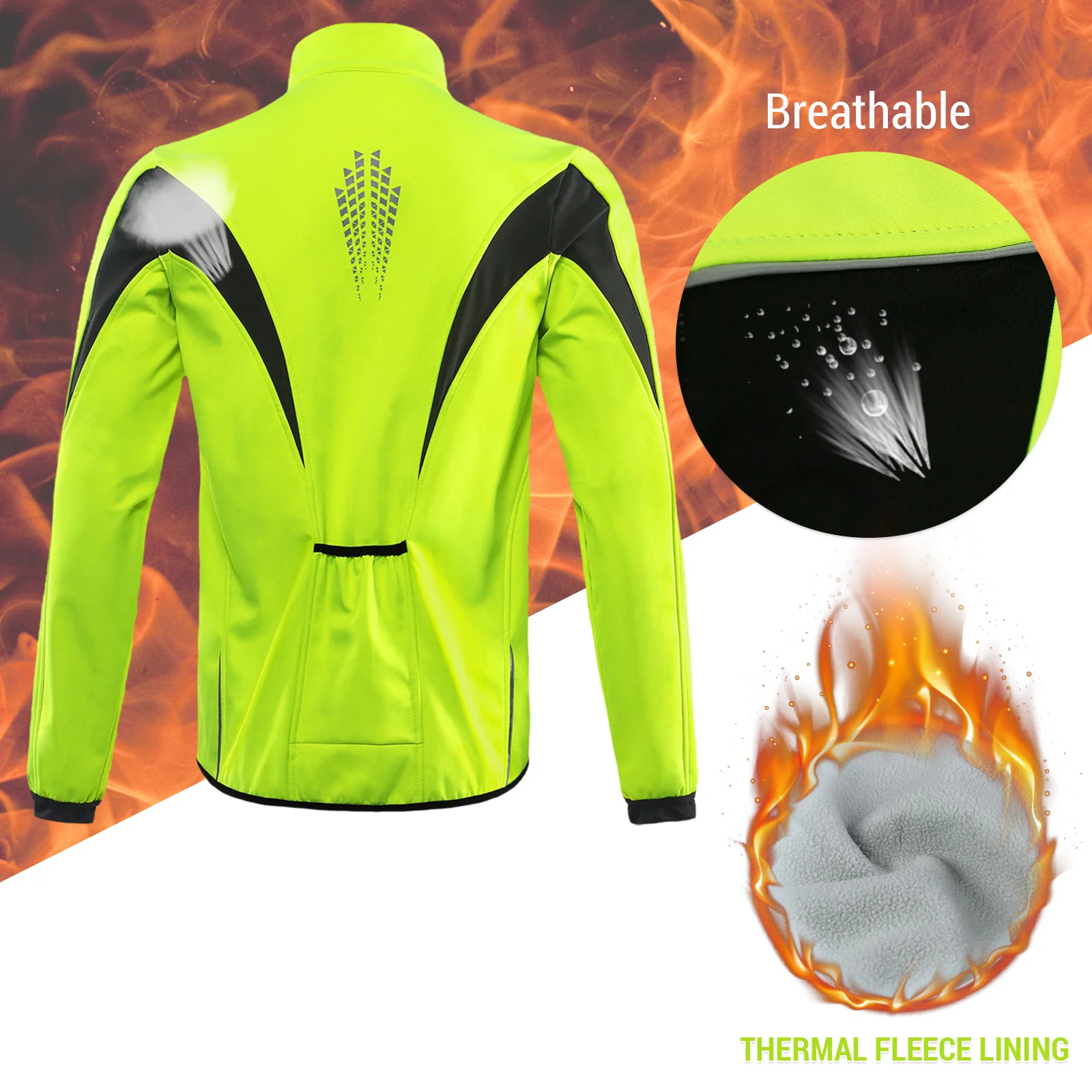 Winter Warm UP Cycling Jacket Breathable Bike Outerwear Windproof Waterproof Cycling Jacket
Winter Warm UP Cycling Jacket Breathable Bike Outerwear Windproof Waterproof Cycling Jacket