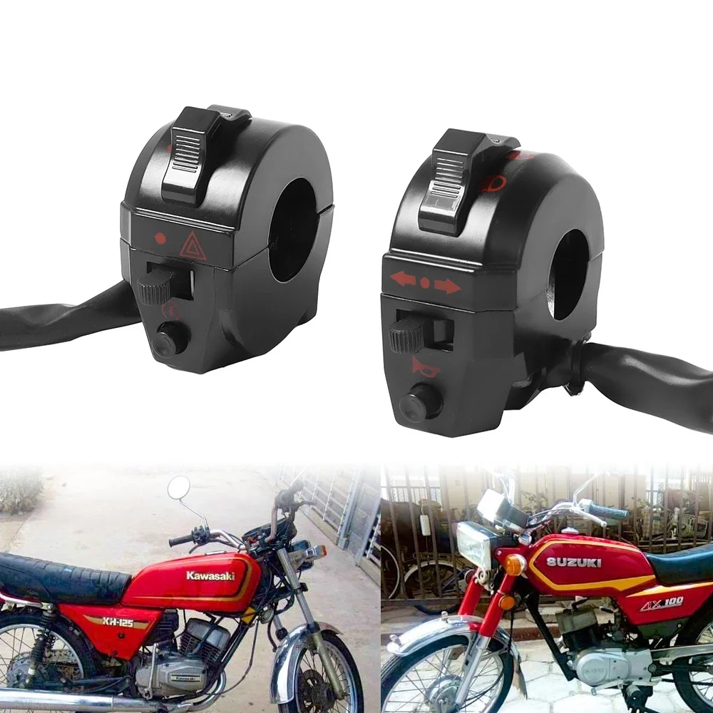 

7/8'' 22mm Motorcycle Motorbike ATV Handlebar Left& Right Side Control Switch High/Low Beam Light Turn Signal Horn Switches 2PCS