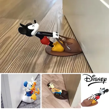 디즈니 미키 마우스 문짝 스토퍼 애니메이션 재미있는 바닥 후면 리테이너 도어스톱 홀더, 만화 홈 장식, 충돌 방지 정지