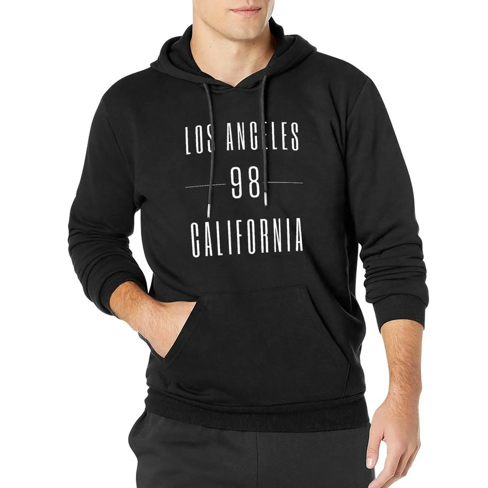 

Los Angeles 98 Casual Hoodies California Aesthetic Hooded Sweatshirts Winter Long Sleeve Streetwear Oversized Pullover Hoodie