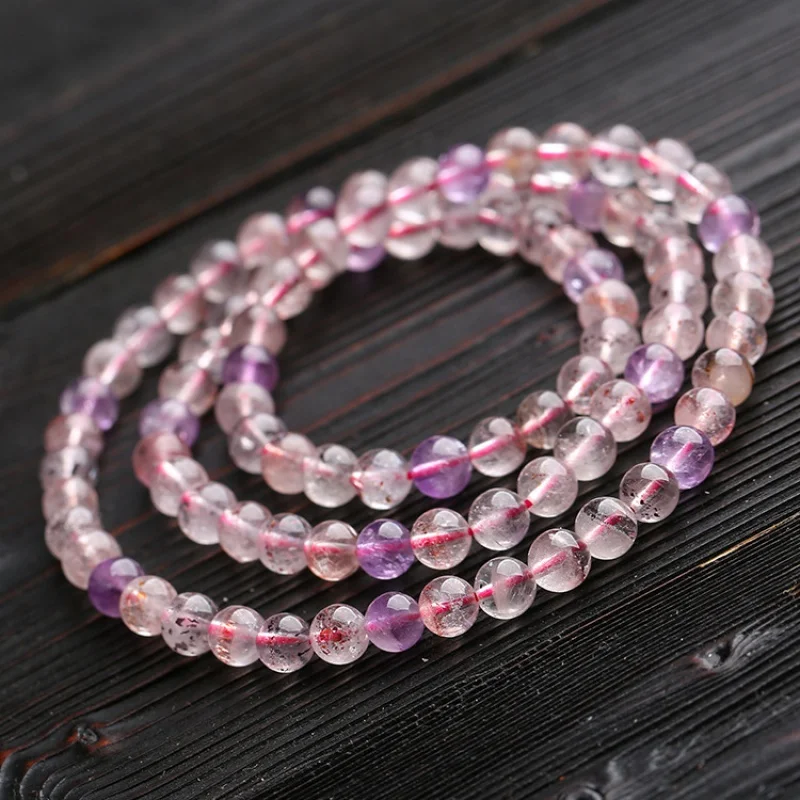 Натуральный кристалл, супер семь, слюда, клубничный кварцевый браслет
Натуральный кристалл, супер семь, слюда, клубничный кварцевый браслет