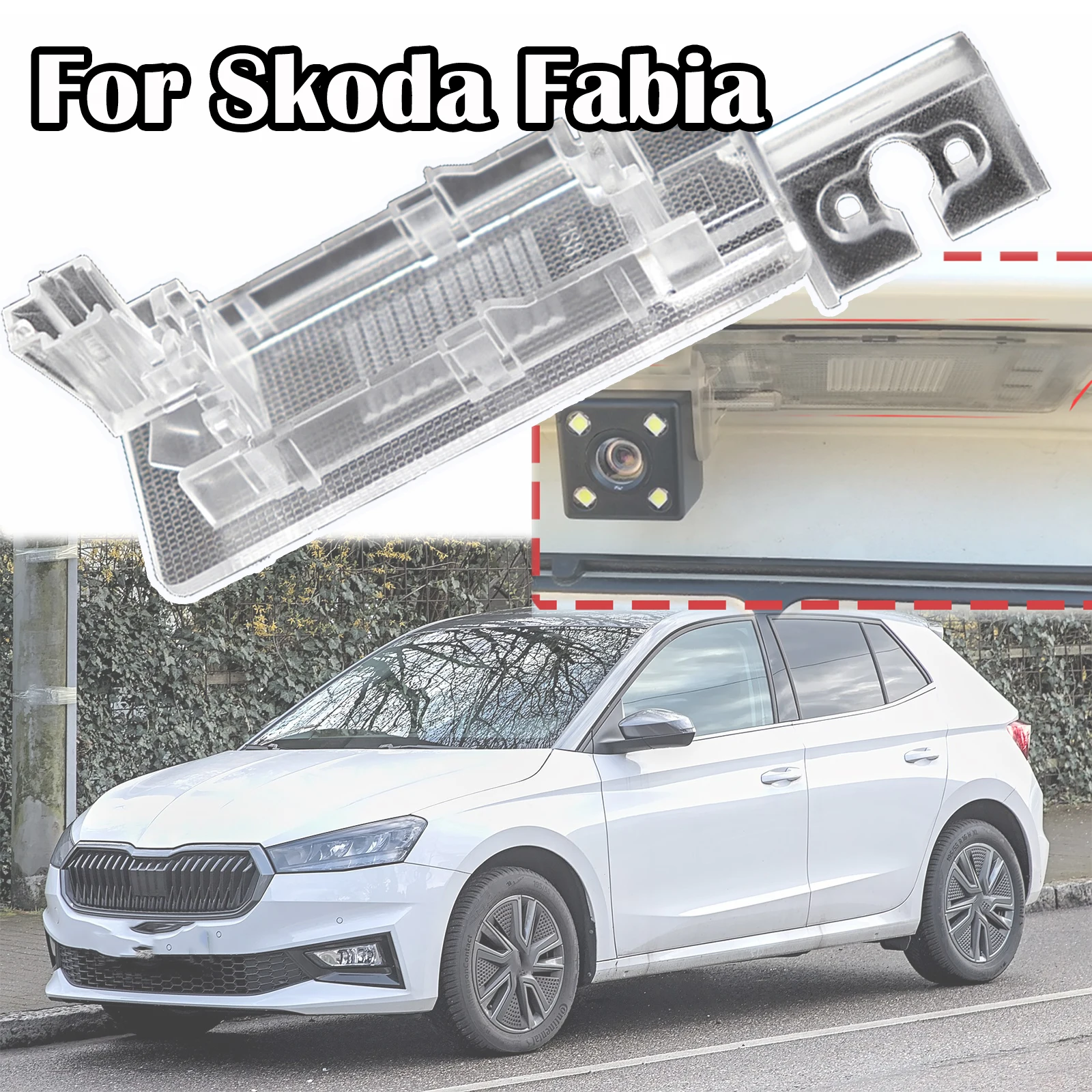 

For Skoda Fabia Mk3 NJ 2015-2017 Rapid Hatchback 2014 - 2018 Superb 3 2015-18 Vehicle Rear View Camera Bracket License Plate