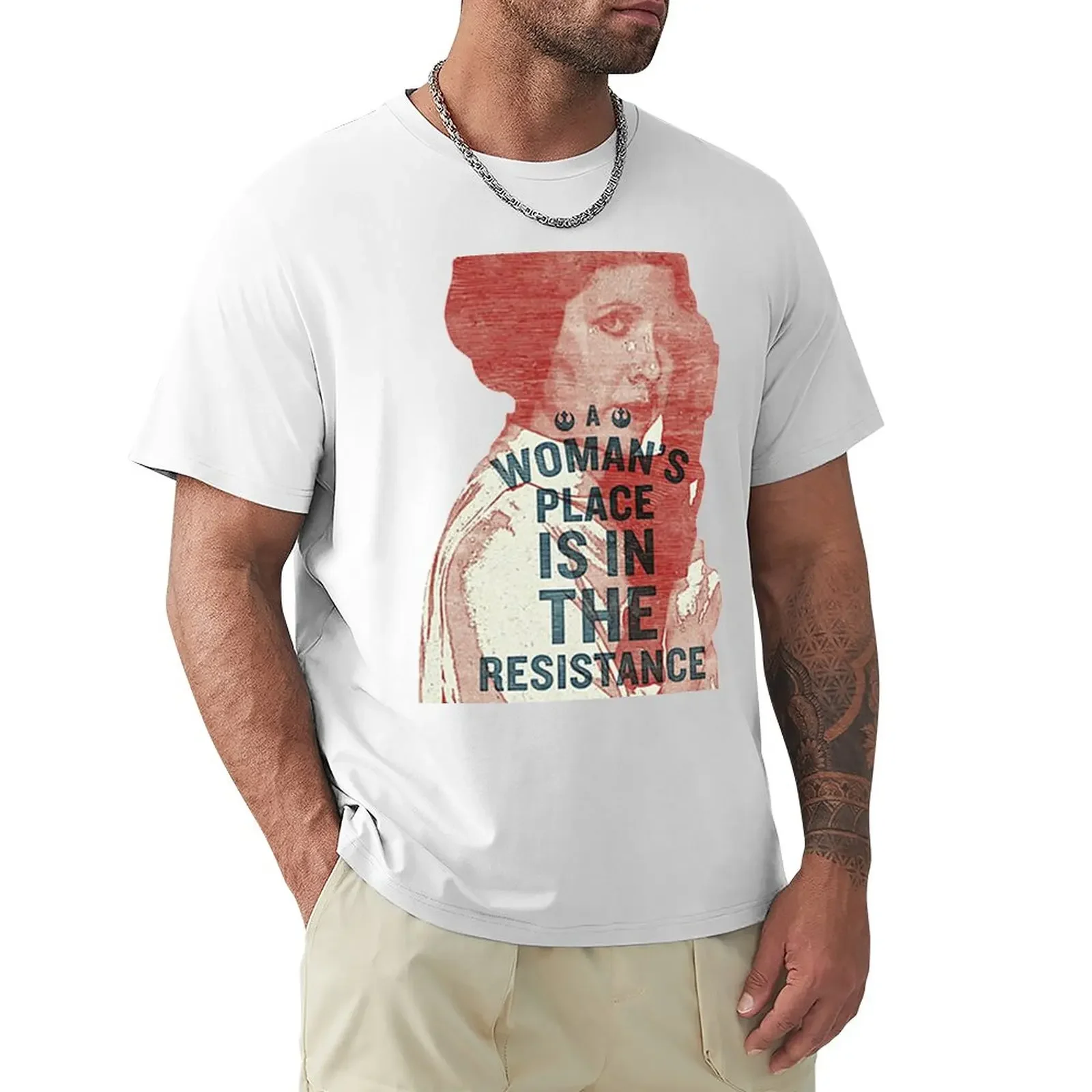 

Woman’s Place Is In The Resistance Feminist T-Shirt sweat sublime graphics blacks men t shirts