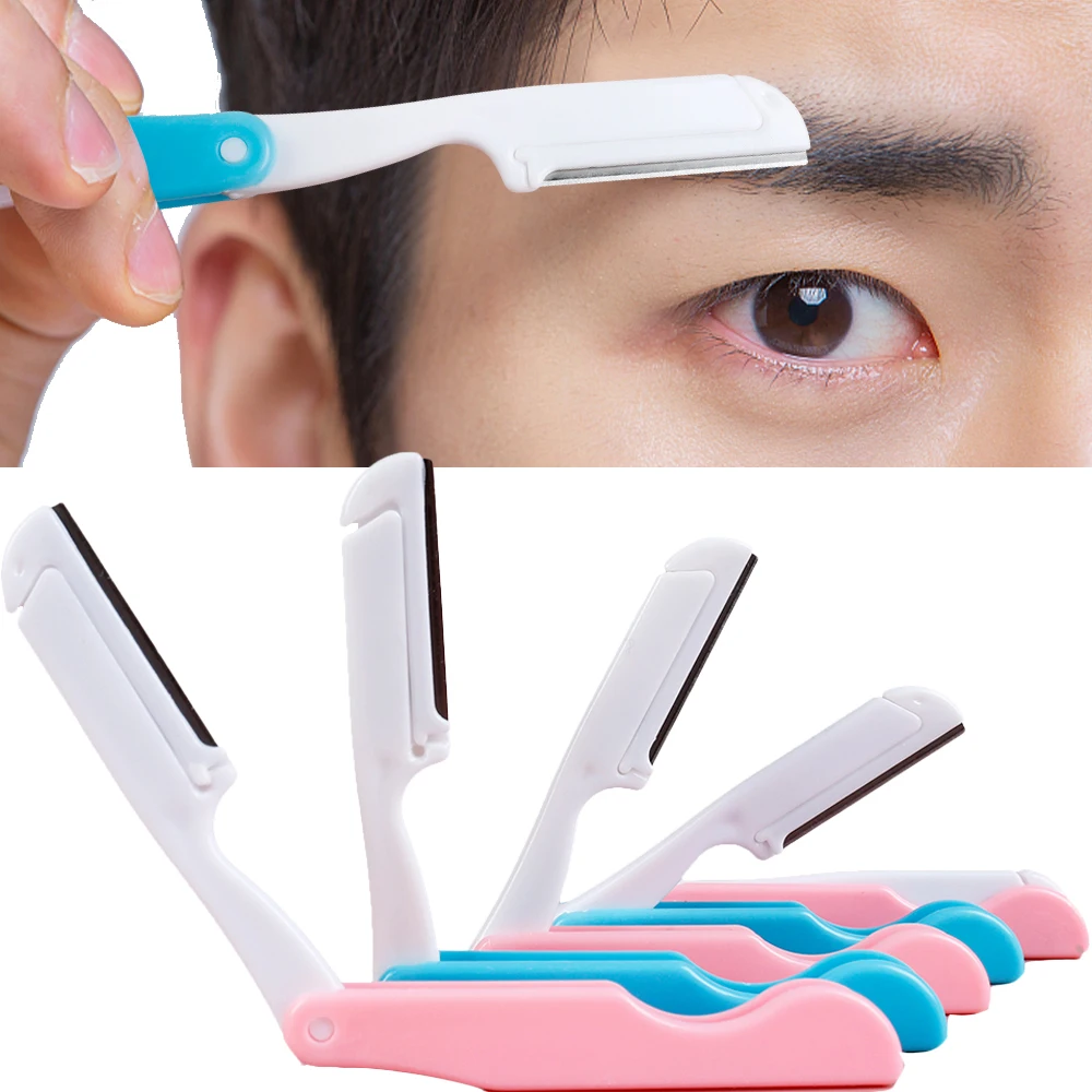 

Folding Eyebrow Shaper Safety Razor Multipurpose Eye Brow Trimmer Cutter Shaver Shaping Knife Face Hair Removal Makeup Tools