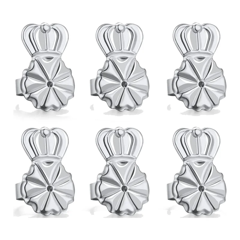 3-Pairs Earring Backs,Earring Backs Lifter for Heavy Earrings, Adjustable Secure Earring Backs(Silver)
3-Pairs Earring Backs,Earring Backs Lifter for Heavy Earrings, Adjustable Secure Earring Backs(Silver)