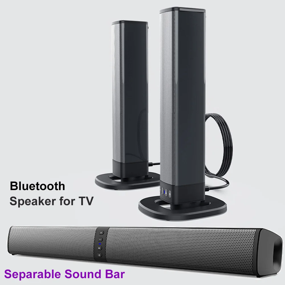 

Separable Echo wall Speaker for TV with Subwoofer 360° Stereo Surround Wireless Soundbox TF Card FM Radio Home Theater Soundbar