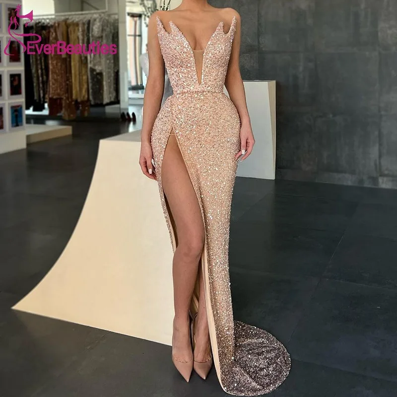 Robe De Soiree Shiny Sequins Evening Dresses Side Slit Vestidos Elegantes Para Mujer Prom Dress for Wedding Party Abito Cerimoni
Robe De Soiree Shiny Sequins Evening Dresses Side Slit Vestidos Elegantes Para Mujer Prom Dress for Wedding Party Abito Cerimoni