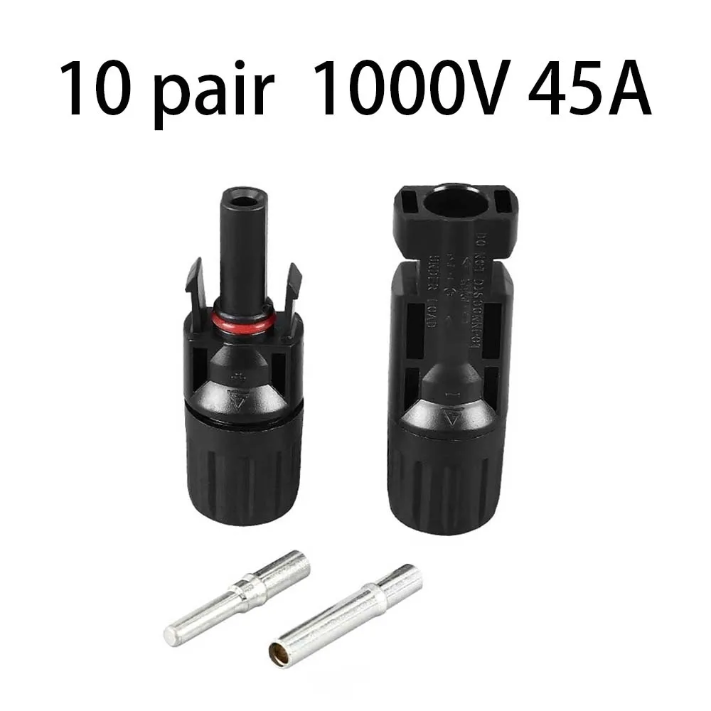 10 Pair PV Connector 1000VDC 1500VDC 30A 45A IP67 Waterproof for PV / MC Connection Solar Panel Connectors
10 Pair PV Connector 1000VDC 1500VDC 30A 45A IP67 Waterproof for PV / MC Connection Solar Panel Connectors