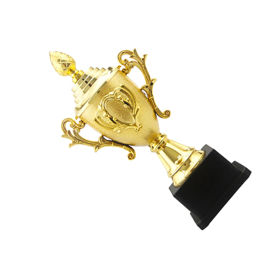 

Golden 185cm Mini Award Trophy Plastic Reward Prizes Decor Competition Gift Awards Trophy with Black Base