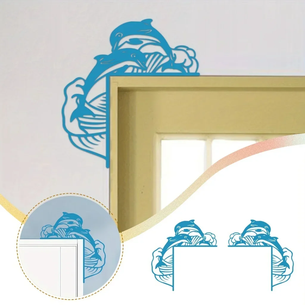 metal iron Colorful Double Dolphin Home Decorative Wall Stickers Door Corner Decoration Door Frame Corner Metal Wall Hanging Dec
metal iron Colorful Double Dolphin Home Decorative Wall Stickers Door Corner Decoration Door Frame Corner Metal Wall Hanging Dec