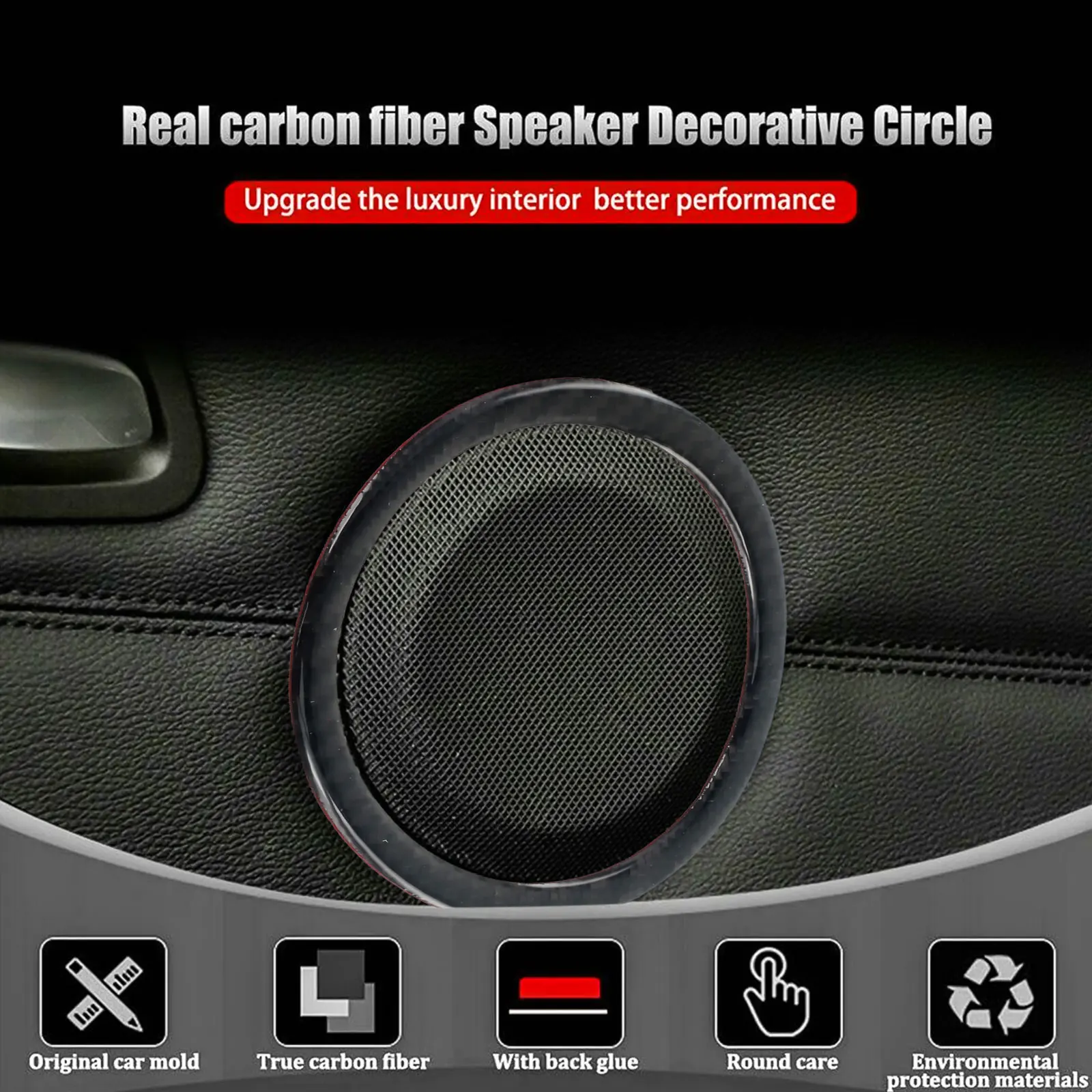Frame Trim Loudspeaker Car Accessories Car Door Carbon Fiber Nice Textures Replacement High Quality Practical To Use
Frame Trim Loudspeaker Car Accessories Car Door Carbon Fiber Nice Textures Replacement High Quality Practical To Use