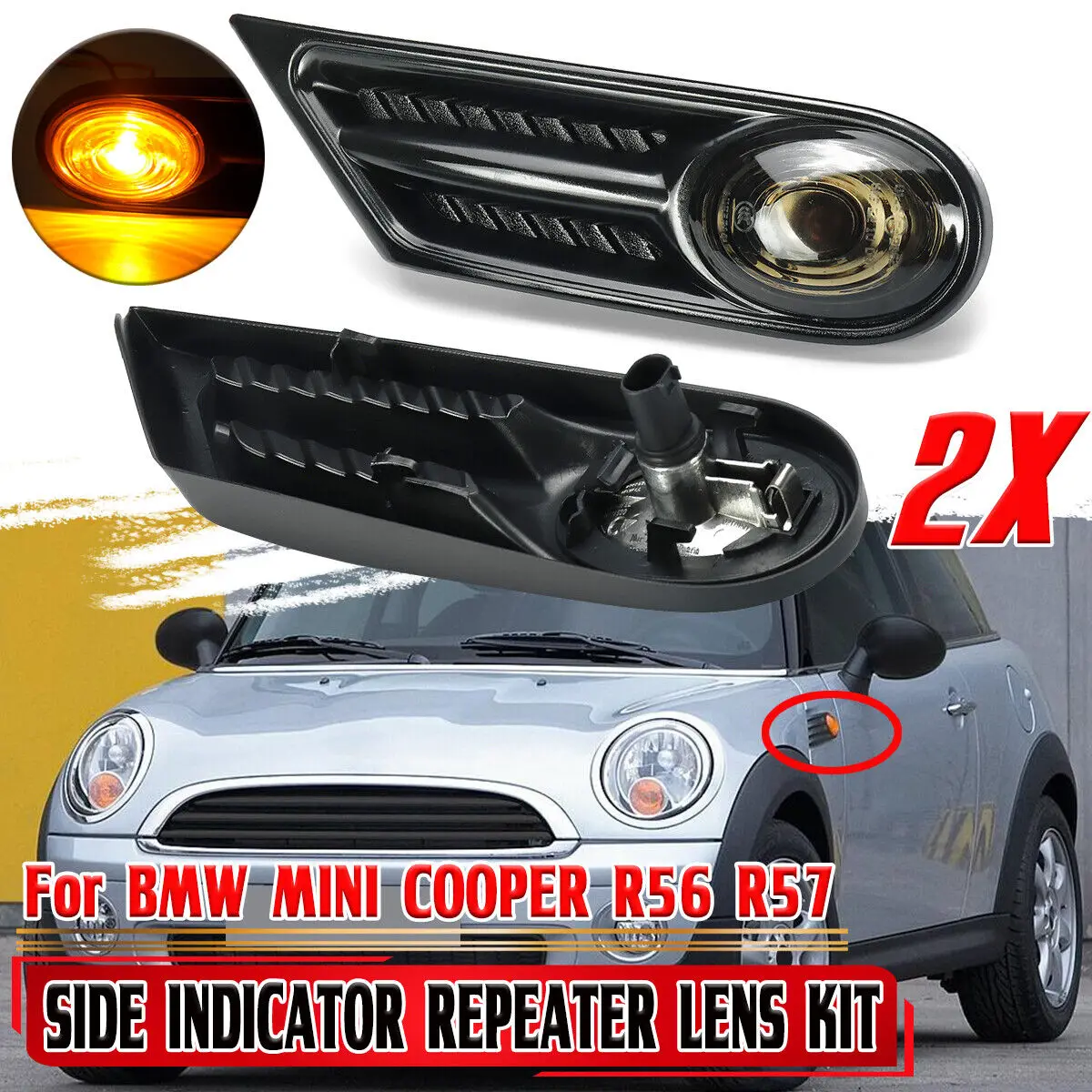 Фонарь указателя поворота автомобиля, 2 шт., для BMW MINI COOPER R56 R57, 63137260202 63137260201
Фонарь указателя поворота автомобиля, 2 шт., для BMW MINI COOPER R56 R57, 63137260202 63137260201