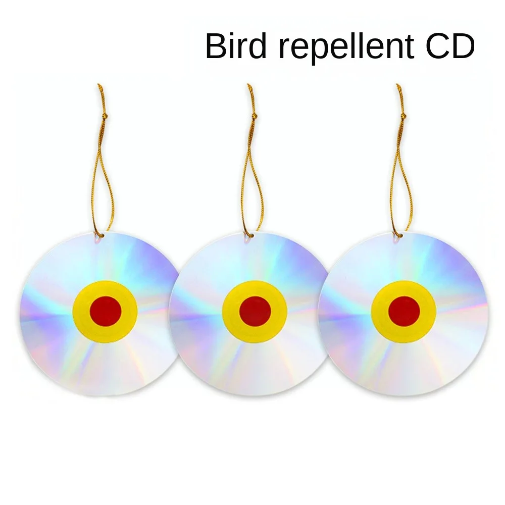

Garden Bird Repellents Tool Double-sided Laser Reflective Courtyard Decoration Anti-bird Film Repellent Plate with lanyard